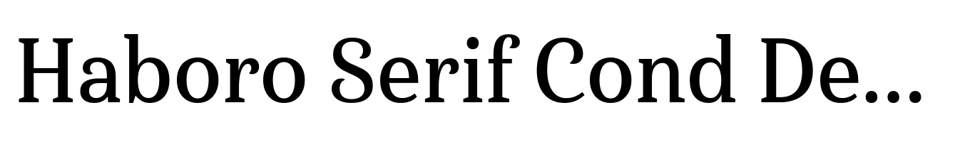 Haboro Serif Cond Demi